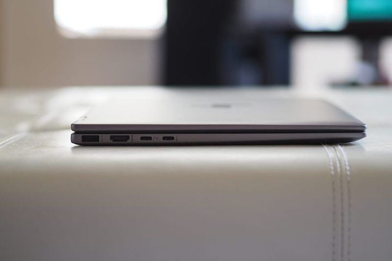 HP Envy x360 14 left side view showing ports